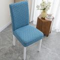Embossed Oval Knitting Chair Cover-Covers & Textiles > Chair Covers-casanuva-Without Ruffles-Sky Blue-casanuva