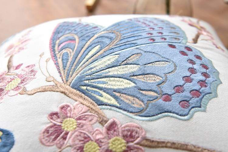 Embroidered Decorative Cushion Country Style Soft Fabric-Covers & Textiles > Throw Pillows-casanuva-casanuva