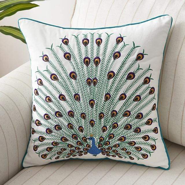 Embroidered Decorative Cushion Country Style Soft Fabric-Covers & Textiles > Throw Pillows-casanuva-F-casanuva