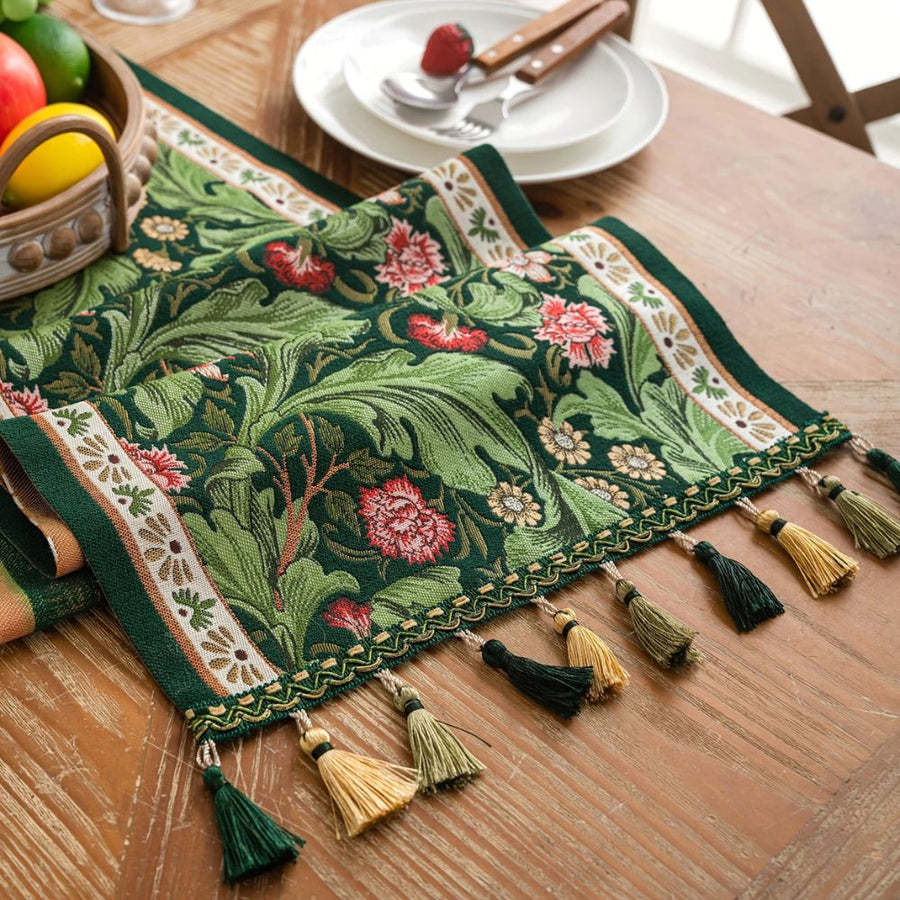 Embroidered Floral Table Runner-Covers & Textiles > Table Runners-casanuva-casanuva