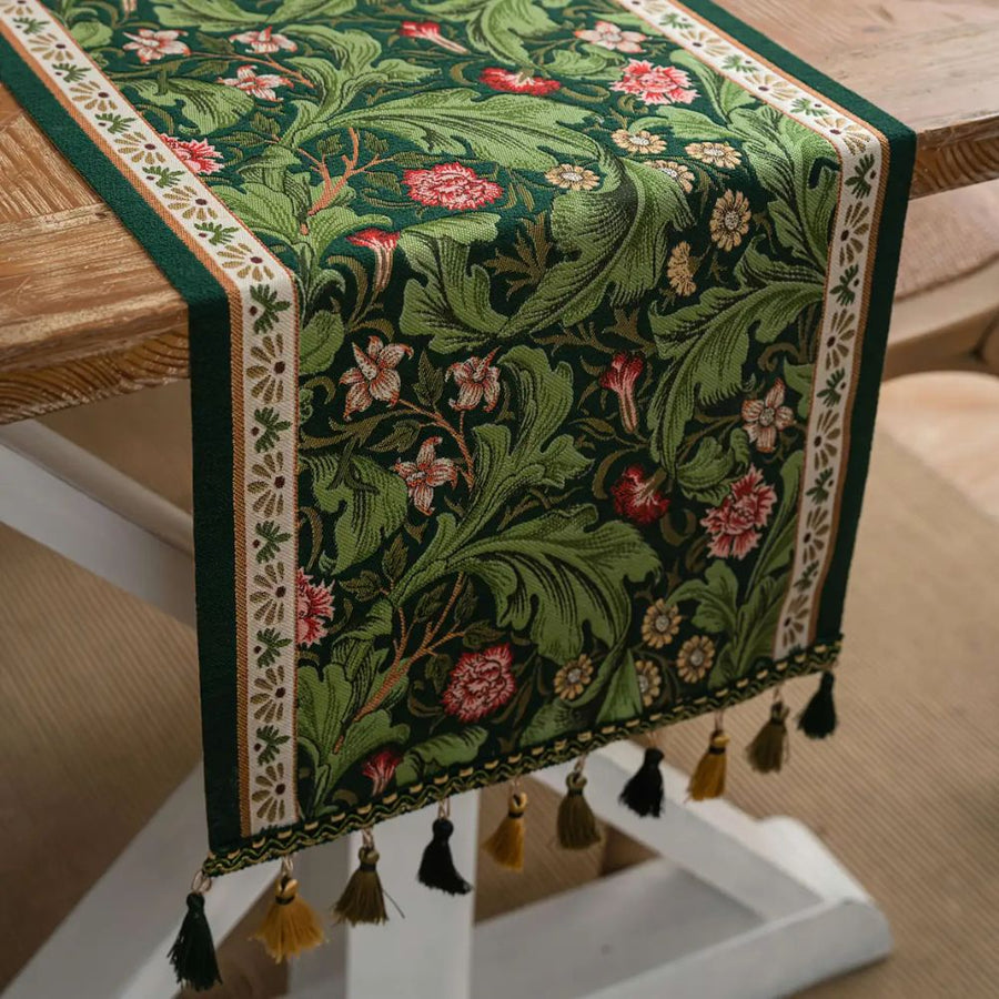 Embroidered Floral Table Runner-Covers & Textiles > Table Runners-casanuva-casanuva
