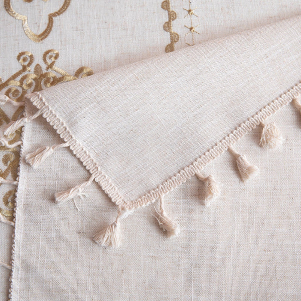 Embroidered Tablecloth Luxe Design-Covers & Textiles > Table Cloths-casanuva-casanuva