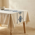 Embroidered Tablecloth Luxe Design-Covers & Textiles > Table Cloths-casanuva-casanuva