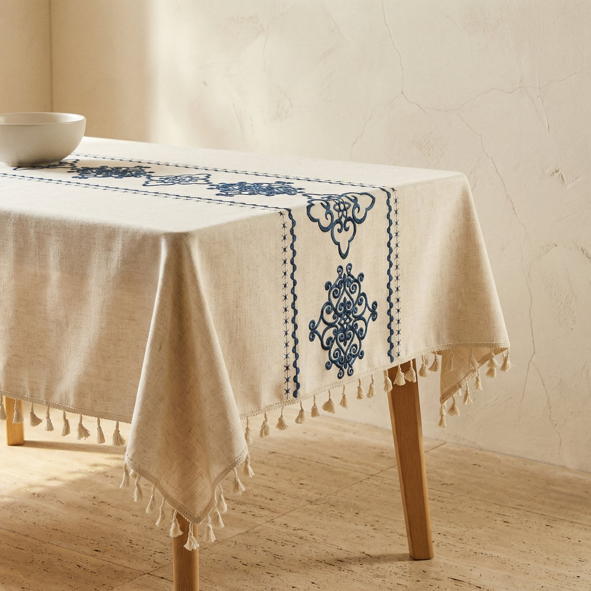Embroidered Tablecloth Luxe Design-Covers & Textiles > Table Cloths-casanuva-casanuva