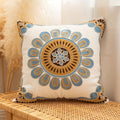 Embroidered Vintage Cushion Cover-Covers & Textiles > Cushion Covers-casanuva-Azure Bloom-casanuva