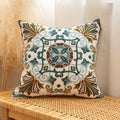 Embroidered Vintage Cushion Cover-Covers & Textiles > Cushion Covers-casanuva-Emerald Crest-casanuva