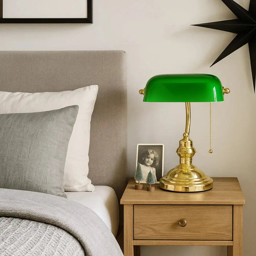Emerald Desk Lamp with Luxurious Atmosphere-Lighting > Table Lamps-casanuva-casanuva