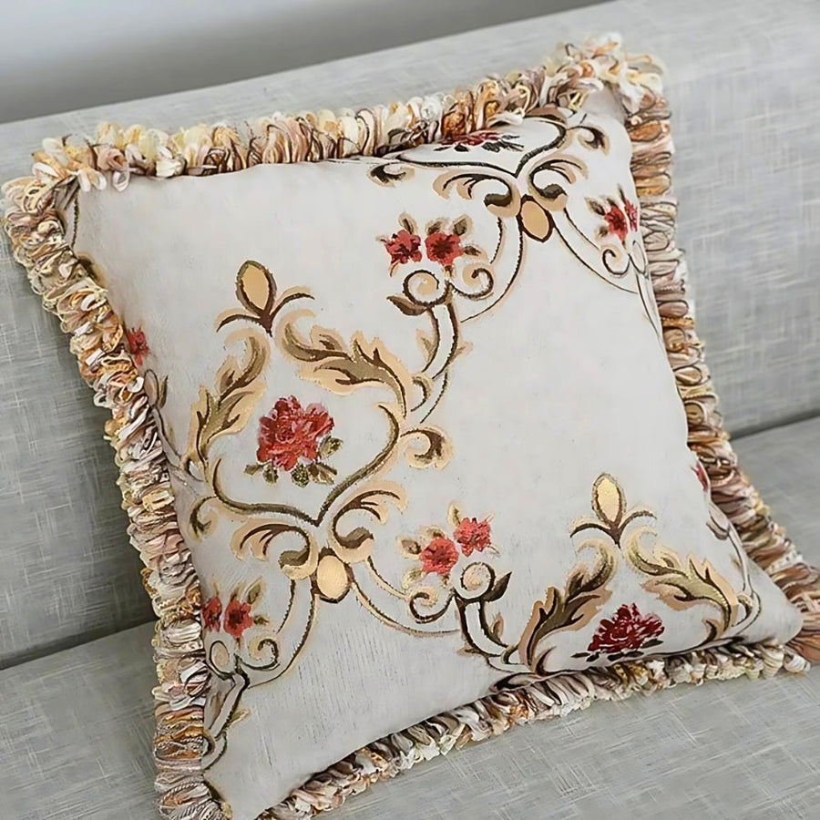 European Style Cushion Cover-Covers & Textiles > Cushion Covers-casanuva-Beige Blossom-14"x14"-casanuva