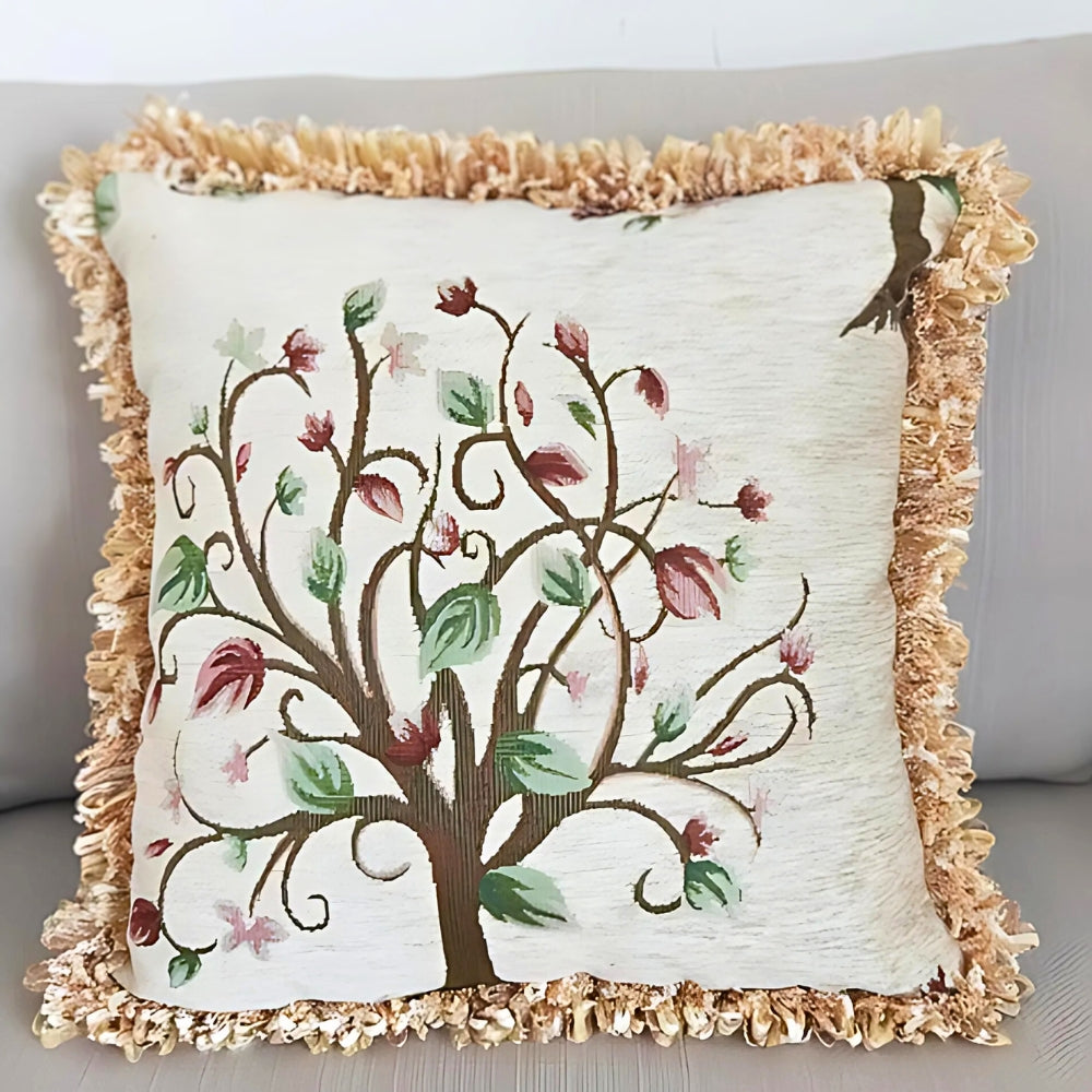European Style Cushion Cover-Covers & Textiles > Cushion Covers-casanuva-Tree Cream-14"x14"-casanuva
