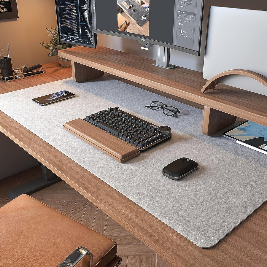 Extra Large Non-Slip Felt Mouse Pad Desk Mat-Home Decor > Decorative Accessories-casanuva-Light Gray-90X40X0.3cm-casanuva