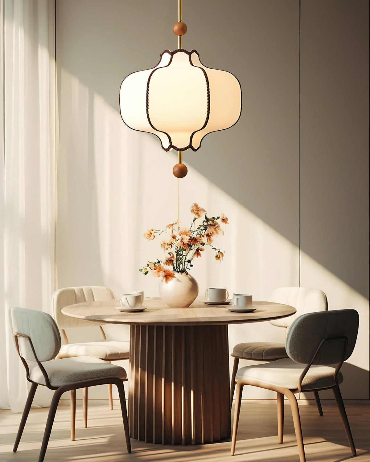 Fabric Lantern Pendant Light-Lighting > Pendant Lights-casanuva-casanuva