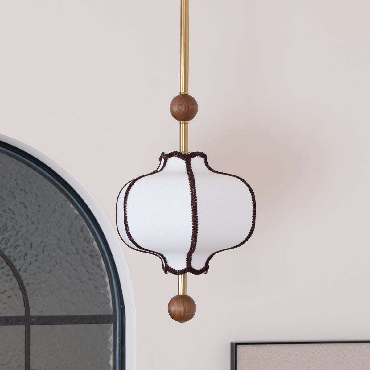 Fabric Lantern Pendant Light-Lighting > Pendant Lights-casanuva-casanuva