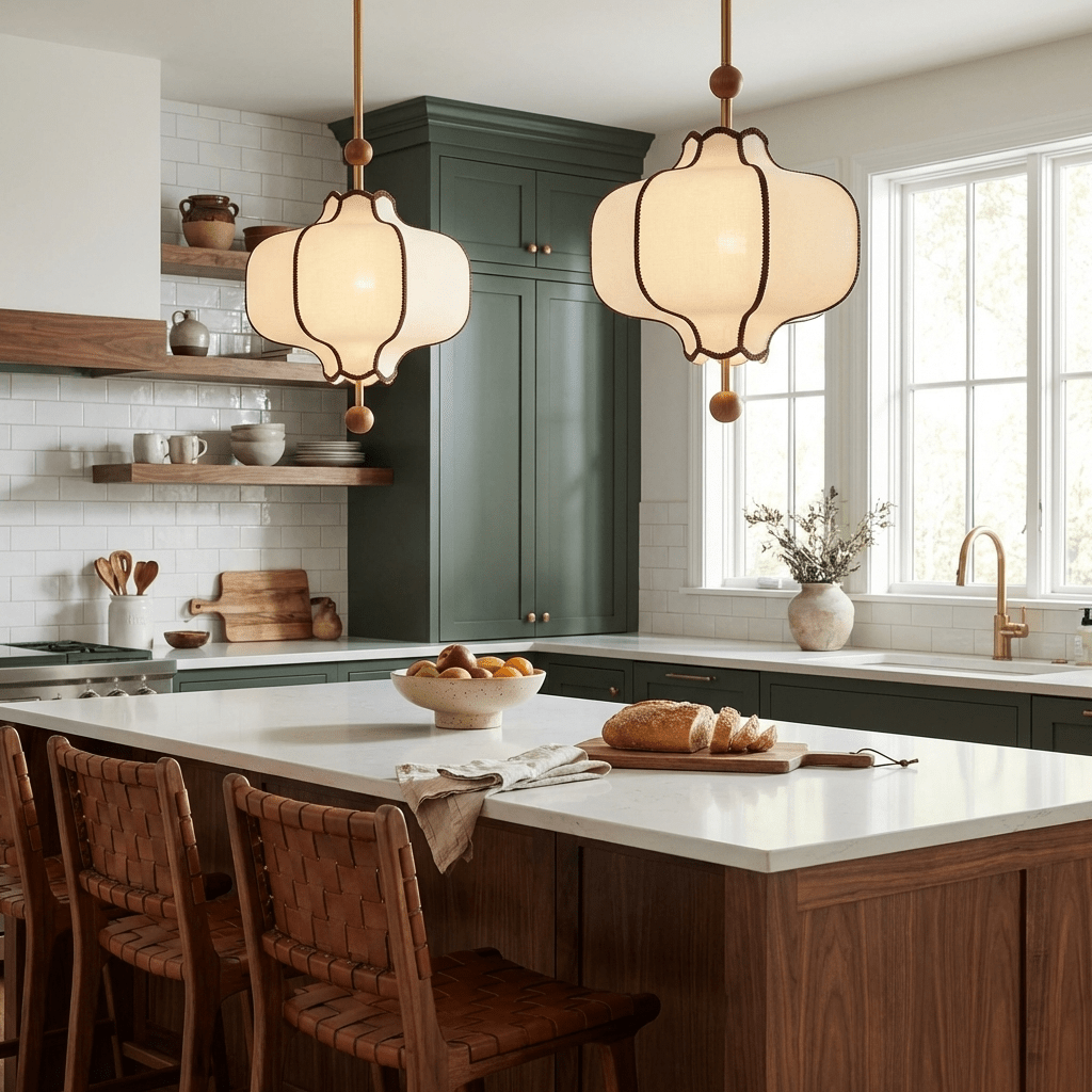 Fabric Lantern Pendant Light-Lighting > Pendant Lights-casanuva-casanuva