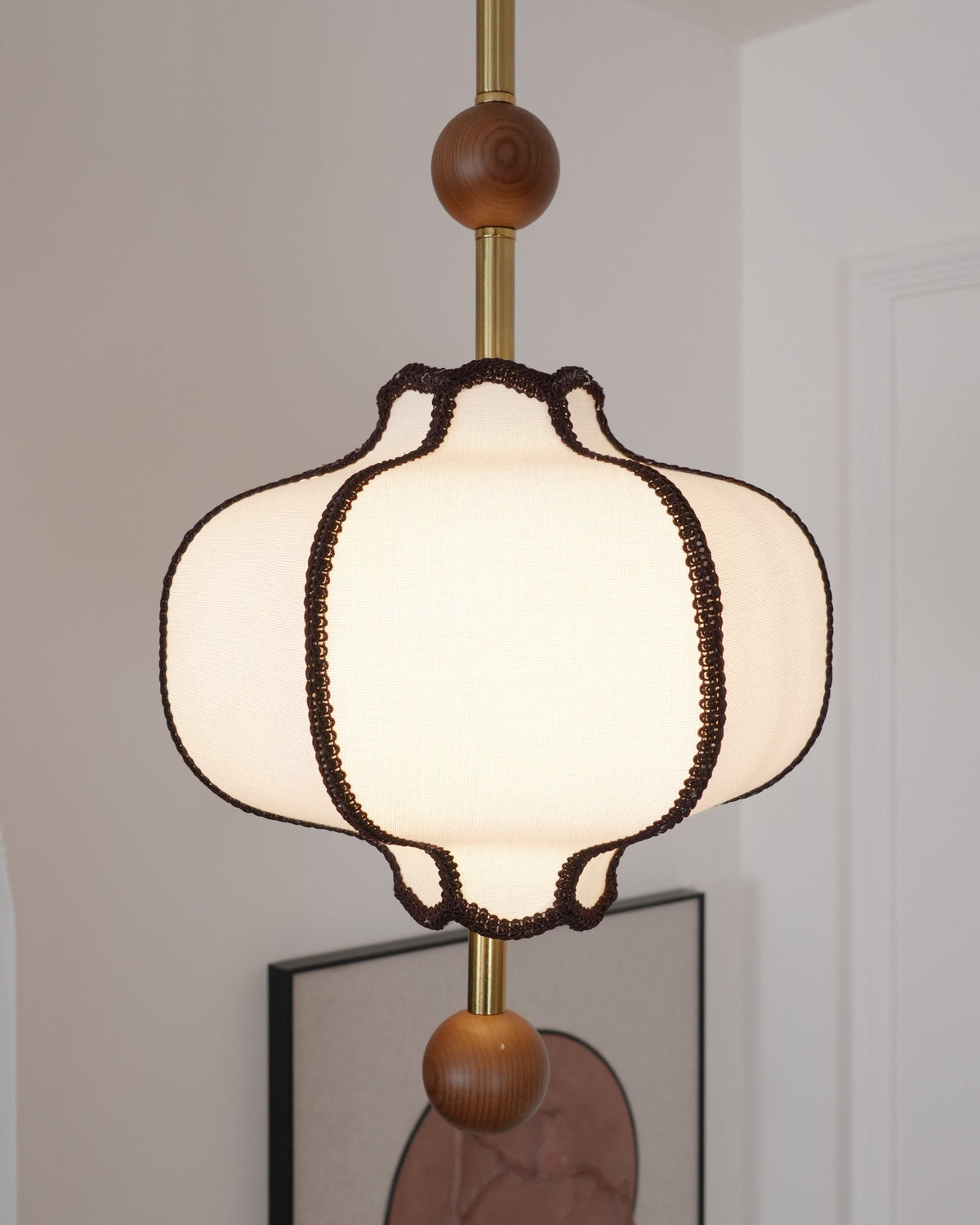 Fabric Lantern Pendant Light-Lighting > Pendant Lights-casanuva-casanuva