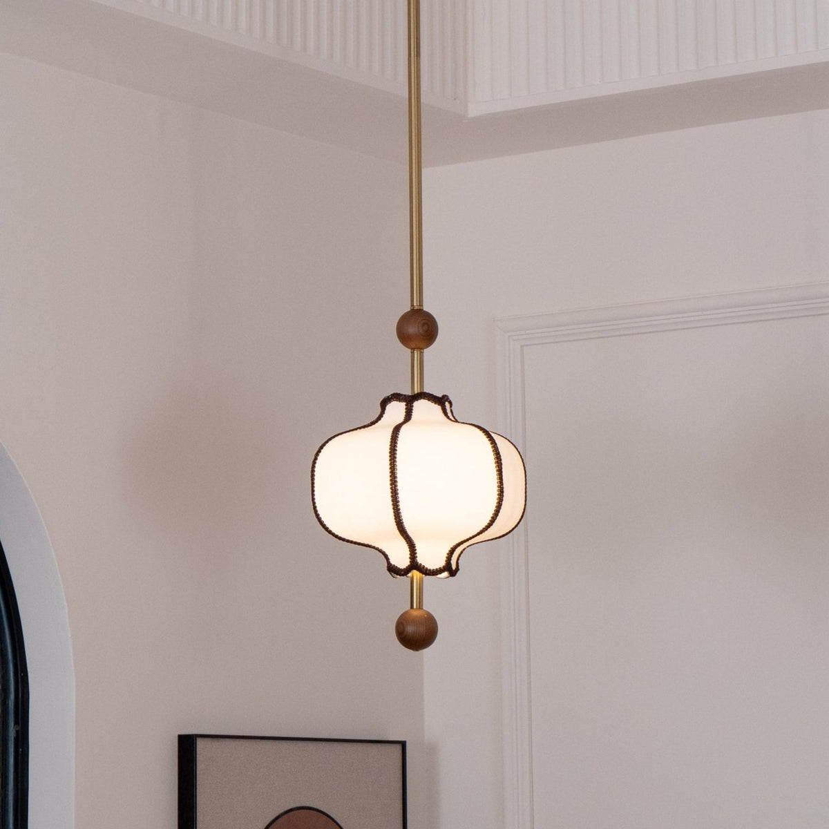 Fabric Lantern Pendant Light-Lighting > Pendant Lights-casanuva-casanuva
