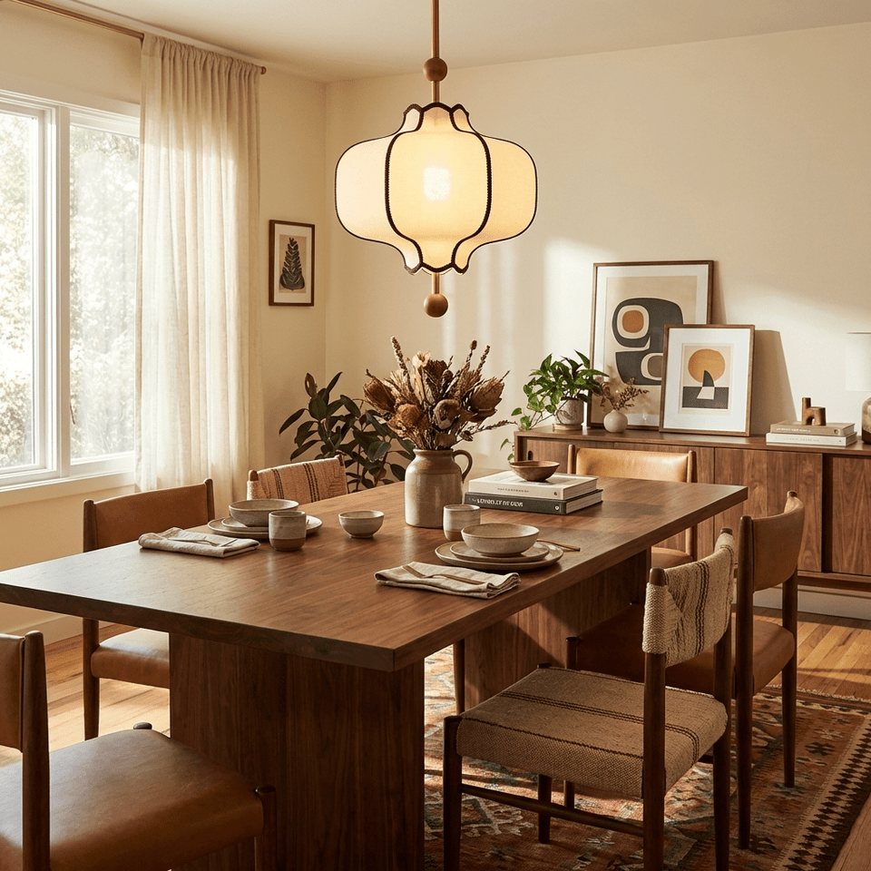 Fabric Lantern Pendant Light-Lighting > Pendant Lights-casanuva-casanuva
