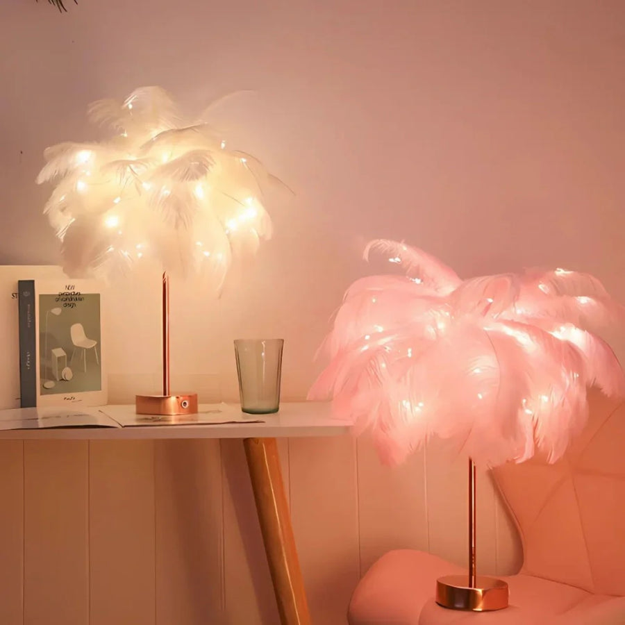 Feather Palm Tree Plant-Home Decor > Decorative Accessories-casanuva-casanuva