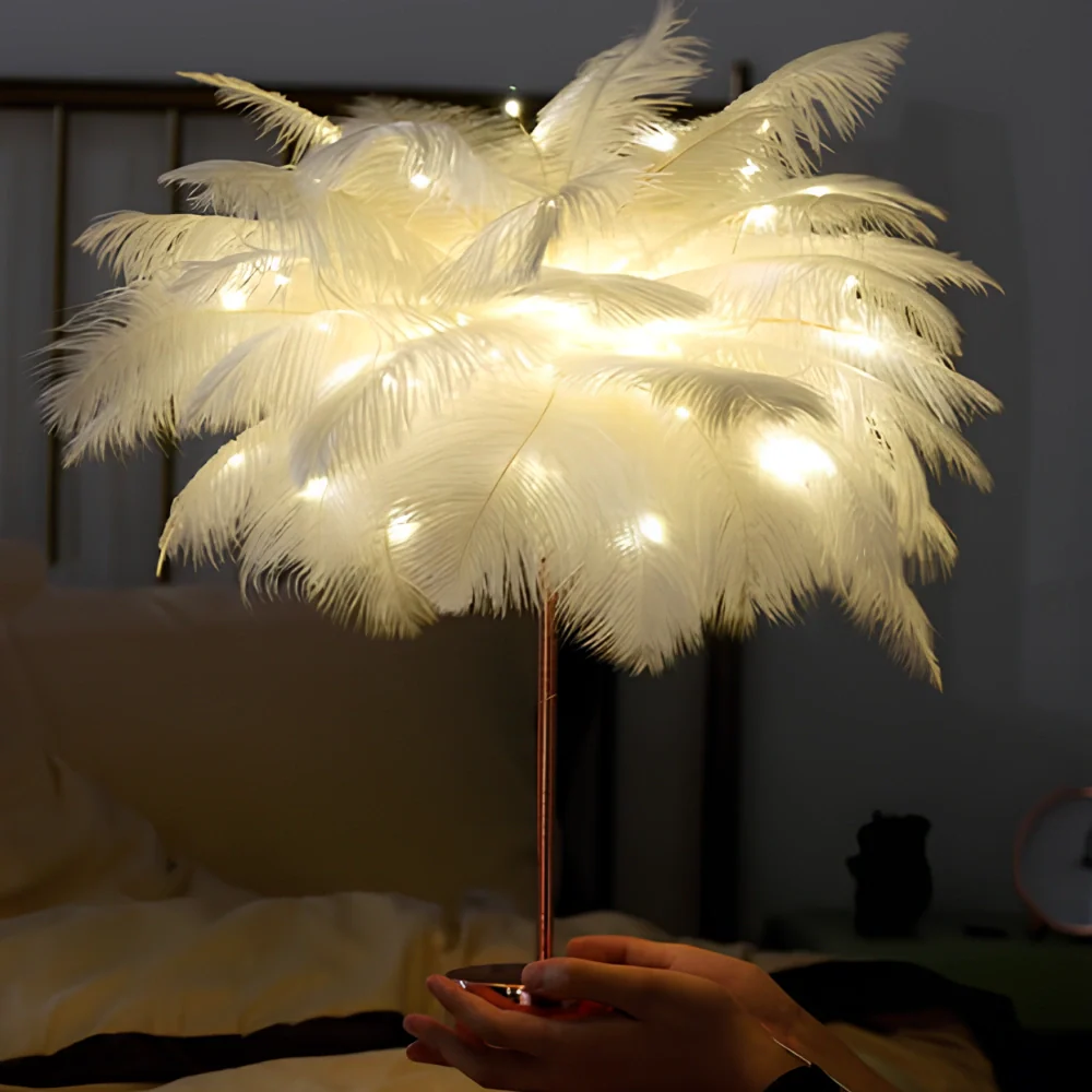 Feather Palm Tree Plant-Home Decor > Decorative Accessories-casanuva-casanuva