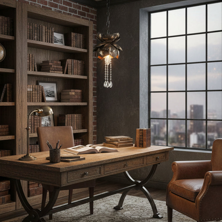 Feldman Pendant Lamp with Lotus Design-Lighting > Pendant Lights-casanuva-casanuva