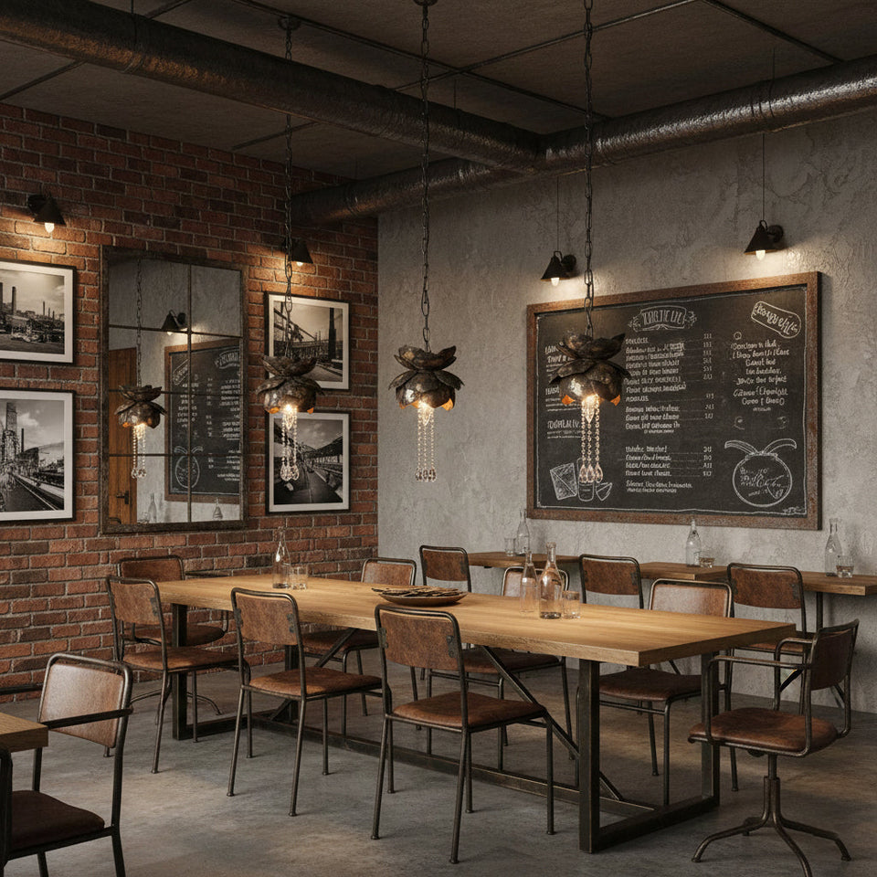Feldman Pendant Lamp with Lotus Design-Lighting > Pendant Lights-casanuva-casanuva