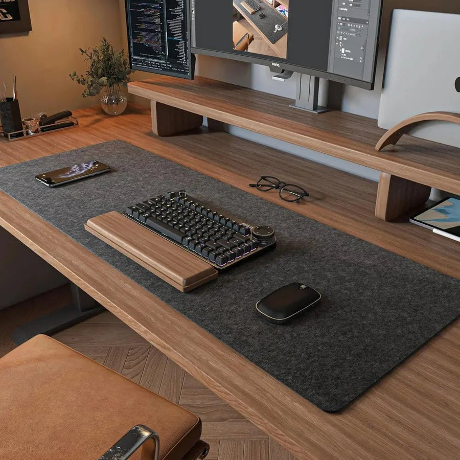 Felt Desk Mat Smooth Surface for Elegant Workspace Protection-Home Decor > Decorative Accessories-casanuva-casanuva