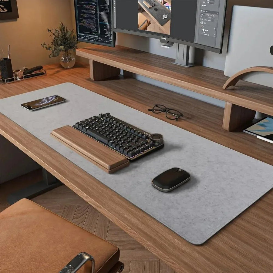 Felt Desk Mat Smooth Surface for Elegant Workspace Protection-Home Decor > Decorative Accessories-casanuva-casanuva