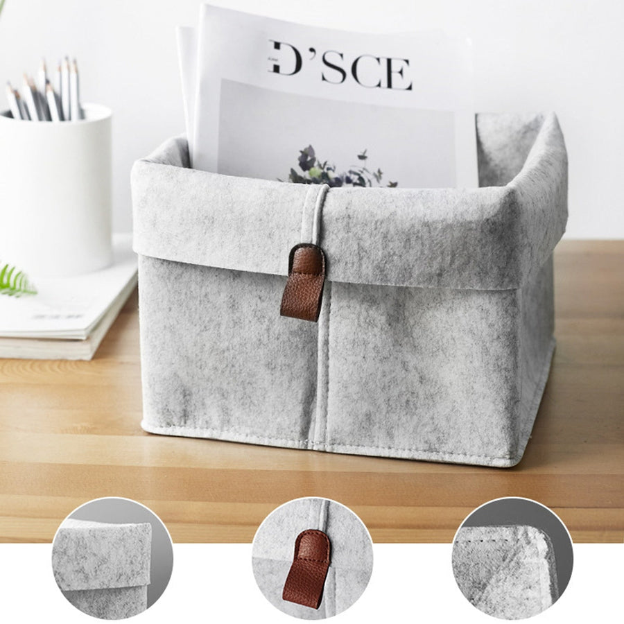 Felt Storage Basket Stylish Organizer for Tidy Interiors-Home Decor > Decorative Accessories-casanuva-casanuva