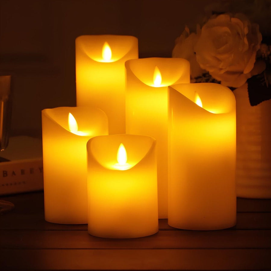 Flameless LED Block Candles-Home Decor > Decorative Accessories-casanuva-Classic Candles - 5 pi...-casanuva