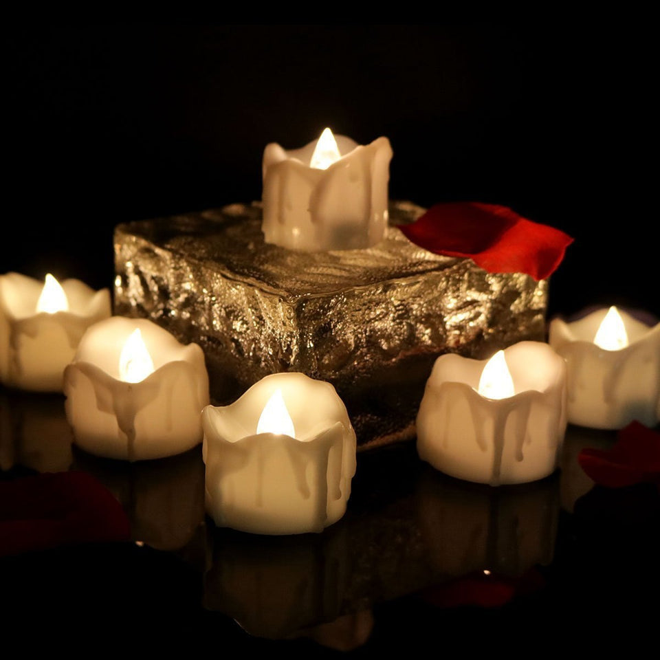 Flameless LED Candles Set of 3 Realistic Flickering Battery Operated-Home Decor > Decorative Accessories-casanuva-casanuva