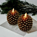 Flameless Pinecone Candle Set-Home Decor > Decorative Accessories-casanuva-casanuva