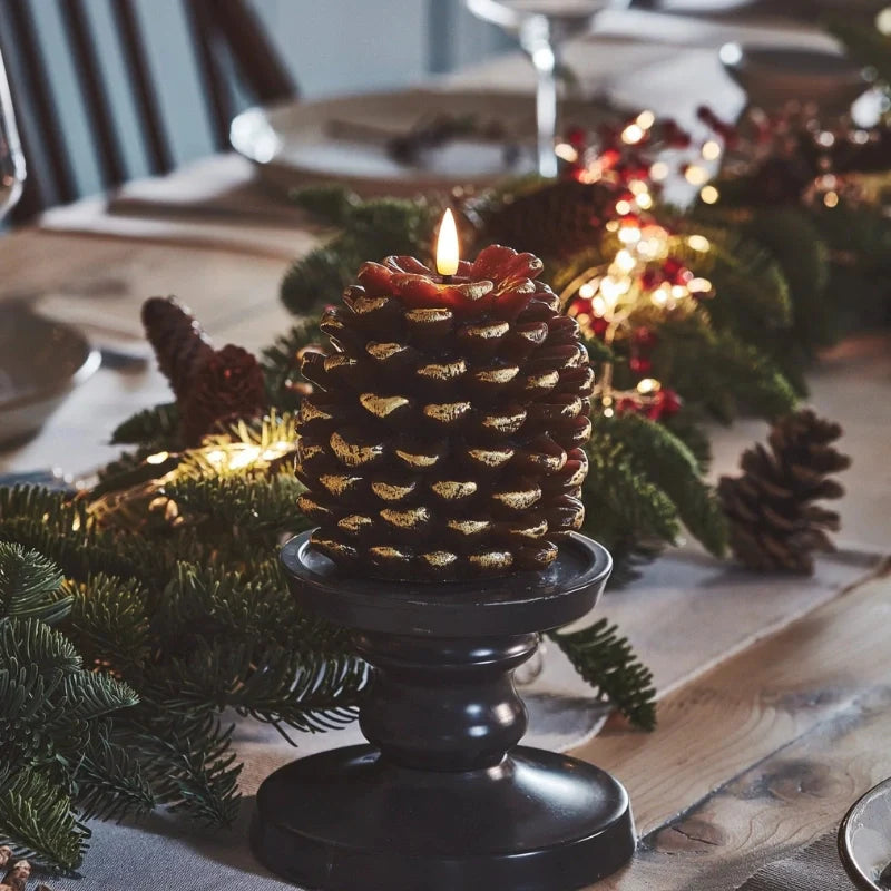 Flameless Pinecone Candle Set-Home Decor > Decorative Accessories-casanuva-casanuva