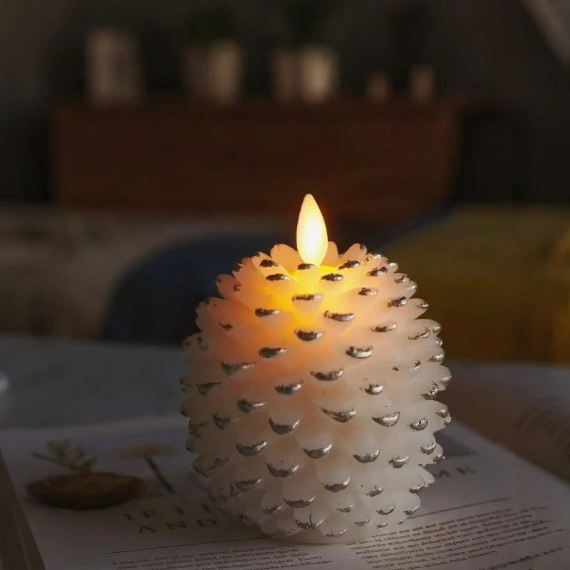 Flameless Pinecone Candle Set-Home Decor > Decorative Accessories-casanuva-casanuva