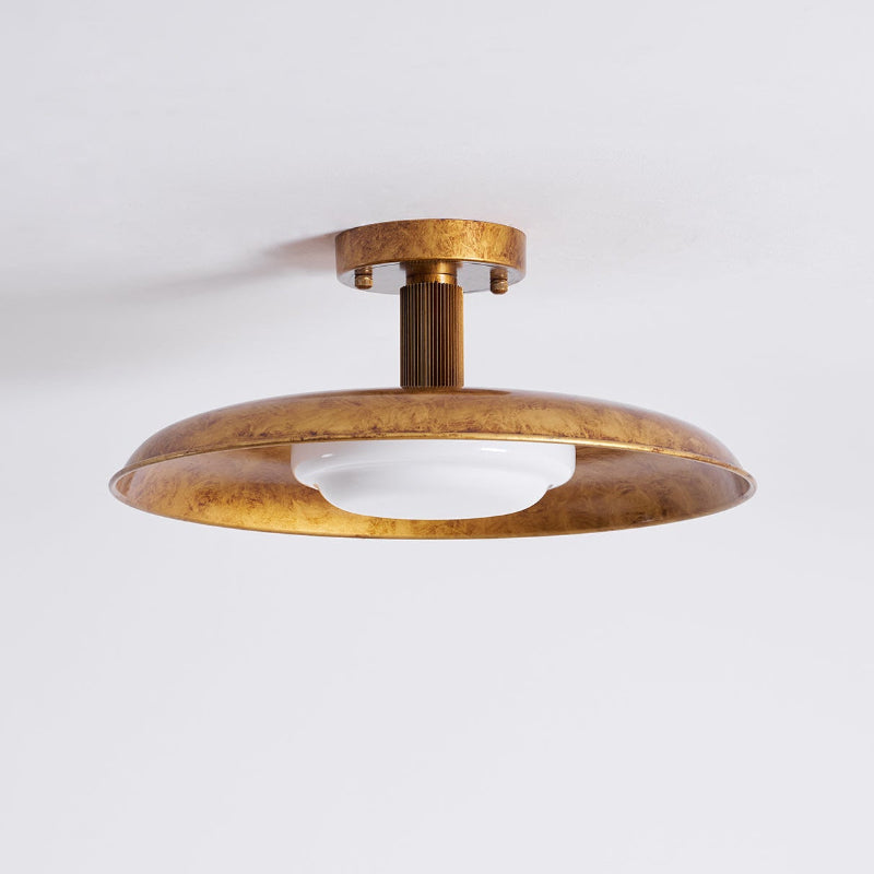 Flat-Panel Ceiling Light Pot-Lid Style LED-Lighting > Ceiling Lights-casanuva-50cmx25cm-Gold & White-Warm Light-casanuva