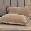 Fleece Pillow Covers for Comfort and Warmth-Bedding & Bath > Pillowcases-casanuva-Beige Brown-19"x29"x0.79"-casanuva