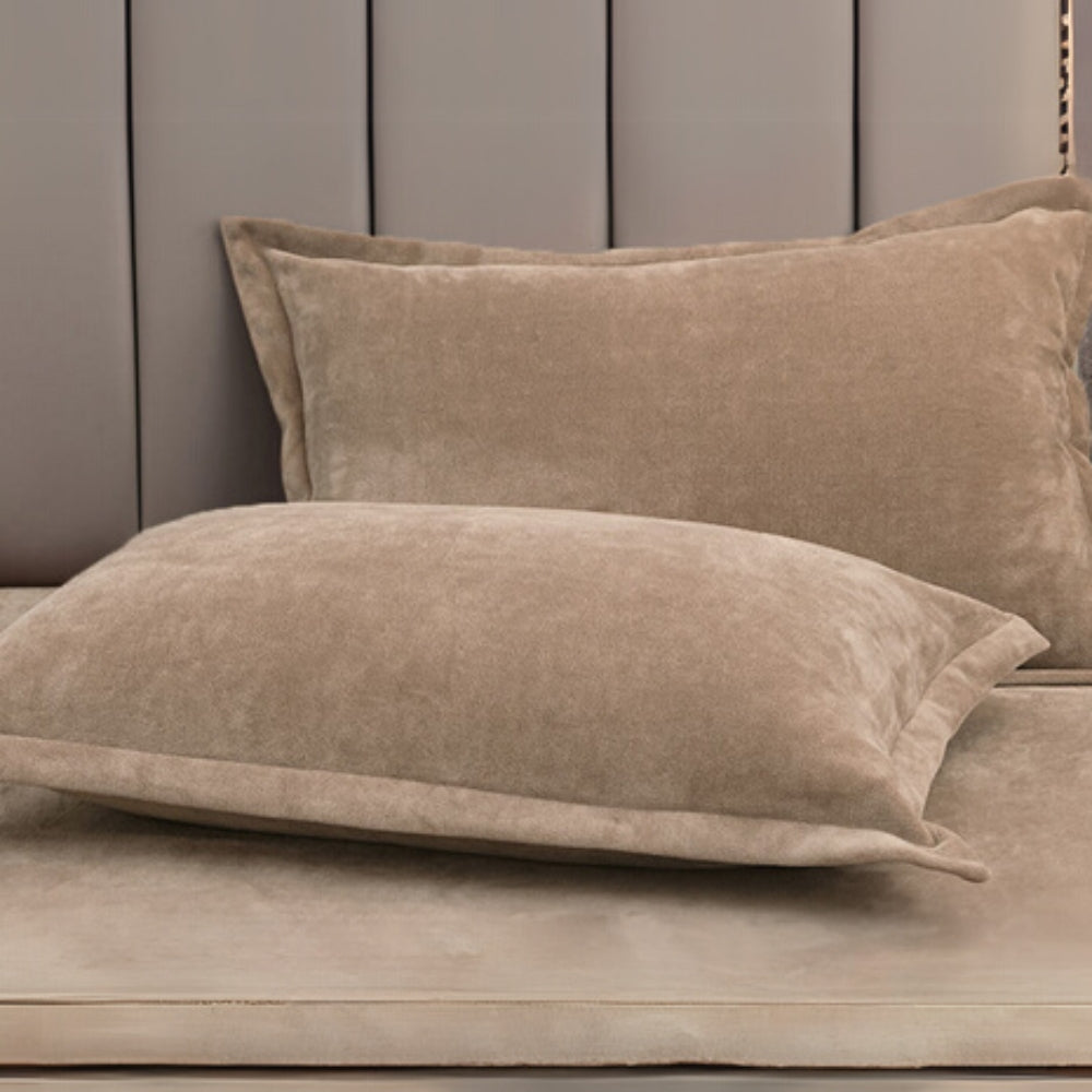 Fleece Pillow Covers for Comfort and Warmth-Bedding & Bath > Pillowcases-casanuva-Beige Brown-19"x29"x0.79"-casanuva