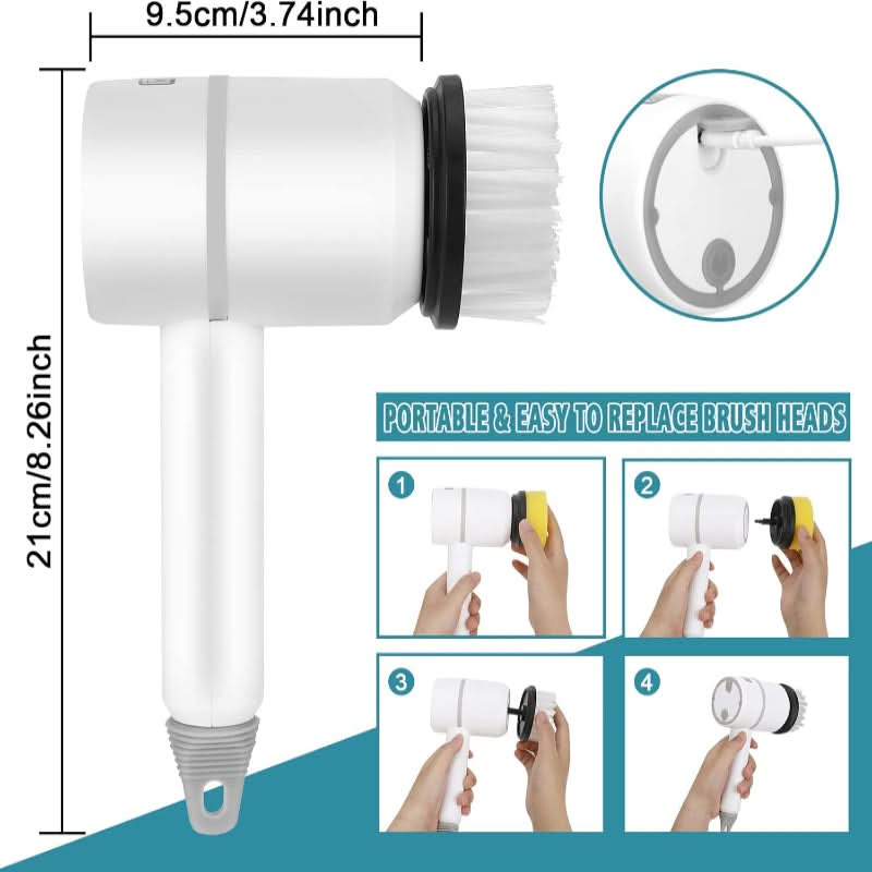 FlexScrub interchangeable cleaning heads for all surfaces-Home Decor > Decorative Accessories-casanuva-casanuva