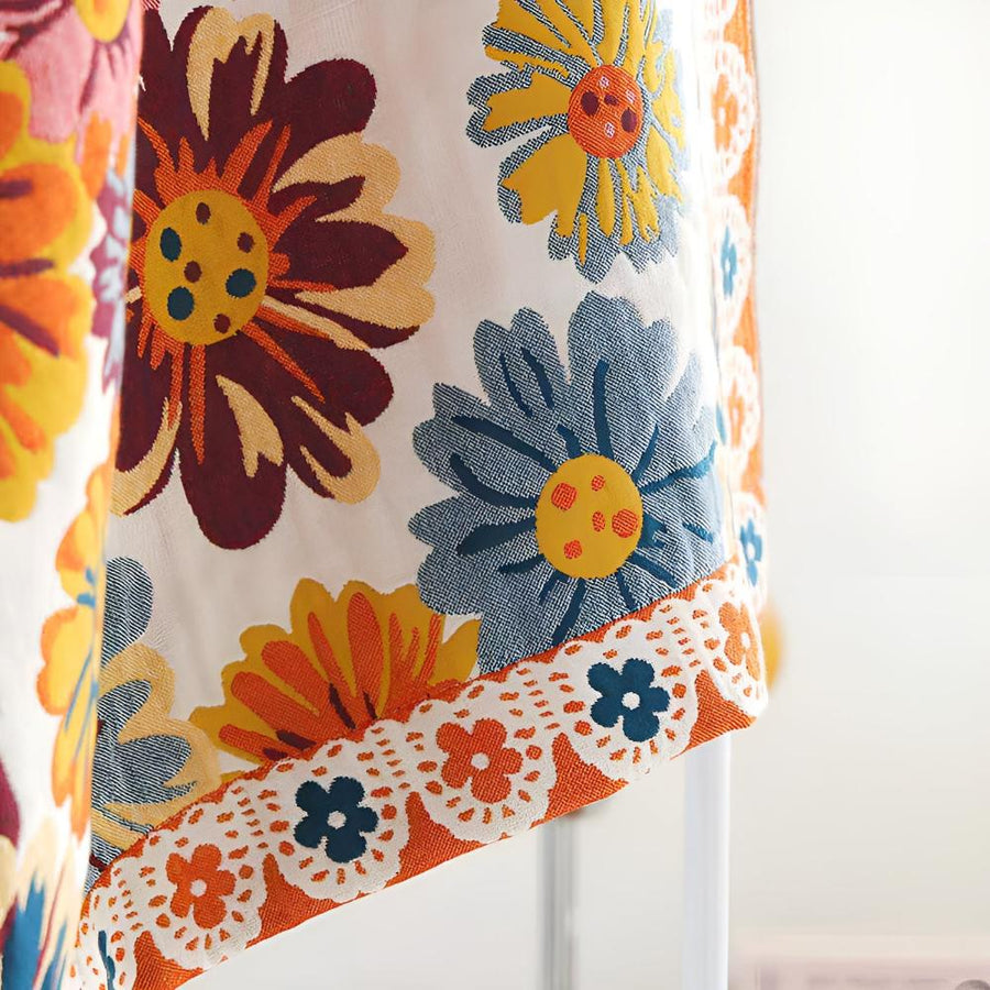 Floral Bath Towel Soft Cotton Absorbent Design-Bedding & Bath > Bath Towels-casanuva-casanuva