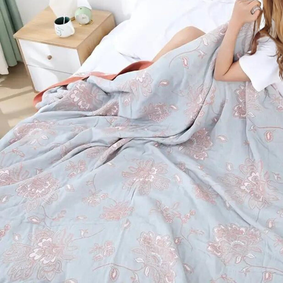 Floral Comfort Blanket Plush Soft Throw-Bedding & Bath > Blankets-casanuva-casanuva
