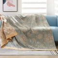 Floral Comfort Blanket Plush Soft Throw-Bedding & Bath > Blankets-casanuva-Green-59"x79"-casanuva