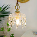 Floral Crystal Pendant Light 1-Light Vintage Design-Lighting > Pendant Lights-casanuva-5.91''-220V-240V-casanuva