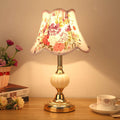 Floral Glass Table Lamp 1-Light Nordic Vintage Design-Lighting > Table Lamps-casanuva-100V-120V - Push Butto...-8-casanuva