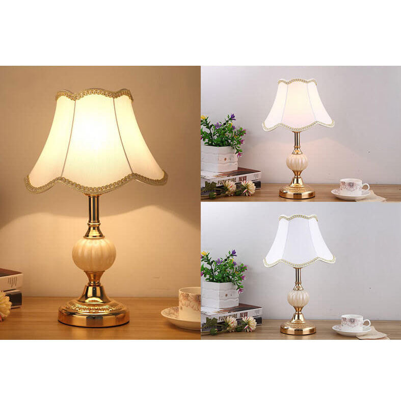 Floral Glass Table Lamp 1-Light Nordic Vintage Design-Lighting > Table Lamps-casanuva-casanuva