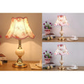 Floral Glass Table Lamp 1-Light Nordic Vintage Design-Lighting > Table Lamps-casanuva-casanuva