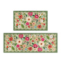 Floral Kitchen Mat Set Boho Style Meadow Design-Kitchen & Dining > Kitchen Mats-casanuva-casanuva