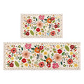 Floral Kitchen Mat Set Boho Style Meadow Design-Kitchen & Dining > Kitchen Mats-casanuva-casanuva
