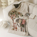 Floral Print Bath Towel Blanket-Bedding & Bath > Bath Towels-casanuva-Gentle Giant-casanuva