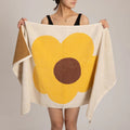 Floral Print Cotton Bath Towel-Bedding & Bath > Bath Towels-casanuva-casanuva