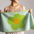 Floral Print Cotton Bath Towel-Bedding & Bath > Bath Towels-casanuva-casanuva
