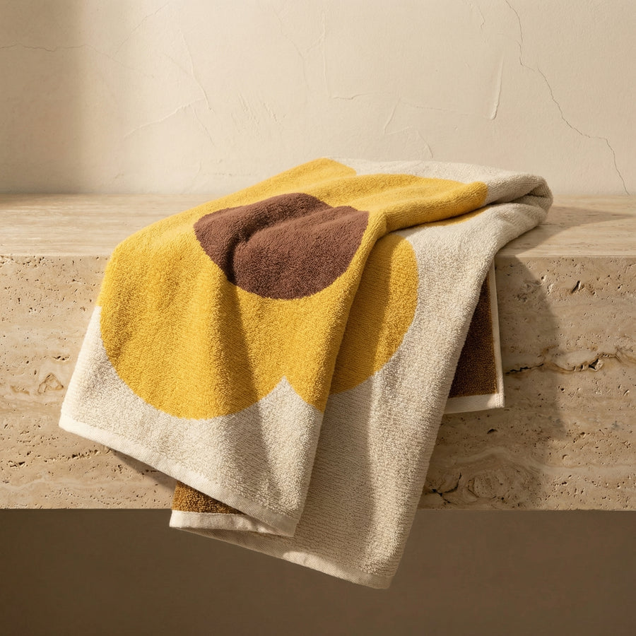 Floral Print Cotton Bath Towel-Bedding & Bath > Bath Towels-casanuva-casanuva