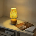 Floral Table Lamp with Ceramic Base-Lighting > Table Lamps-casanuva-casanuva